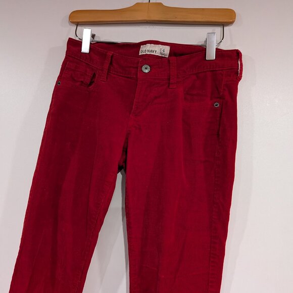 Old Navy Rockstar Skinny Corduroy Pants Red Size 4 - Picture 2 of 7